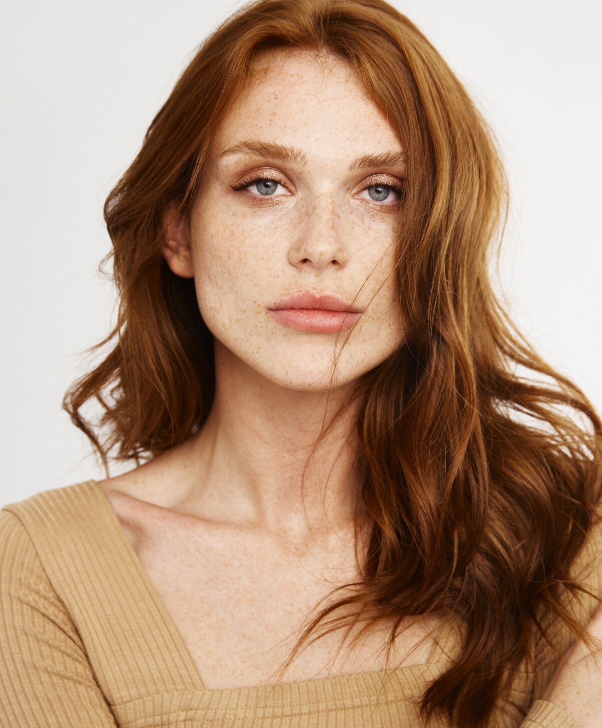 McKinney chemical peel model with red hair